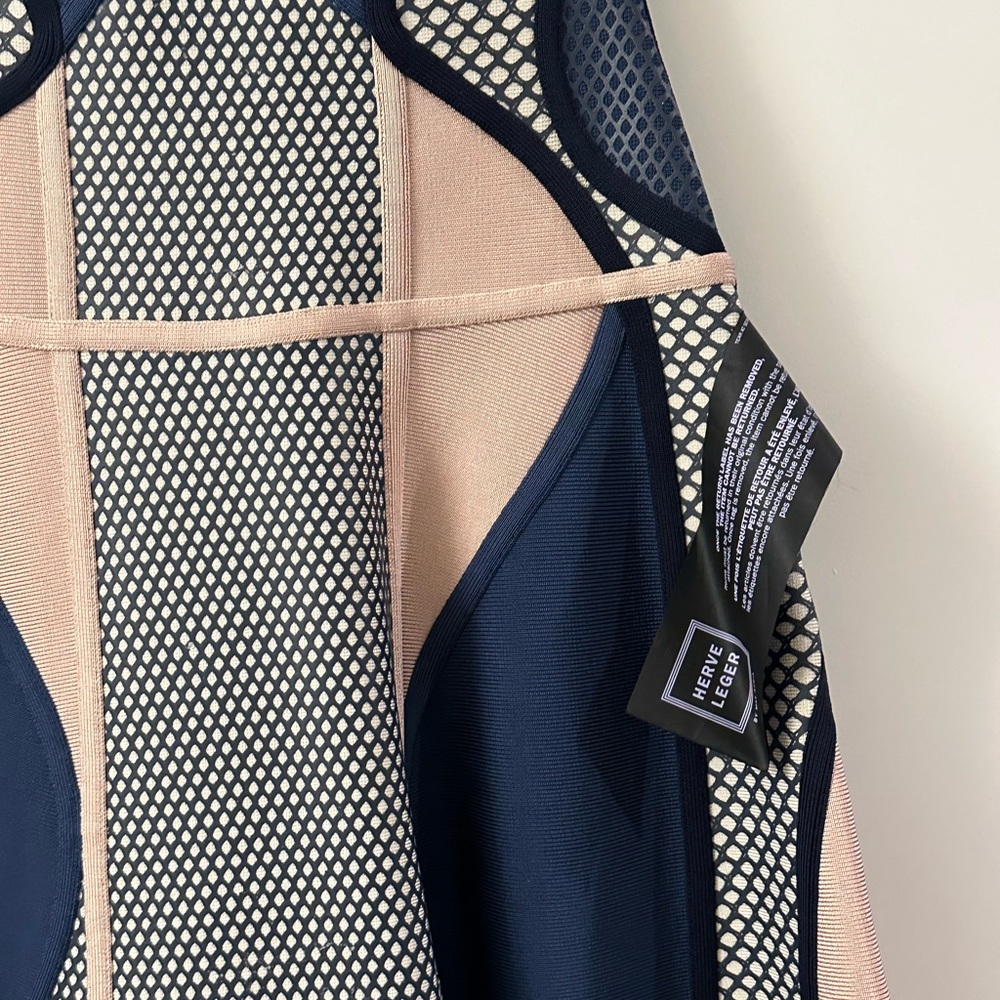Herve Leger Natia Dress in Navy and multicolor size S - Picture 9 of 10
